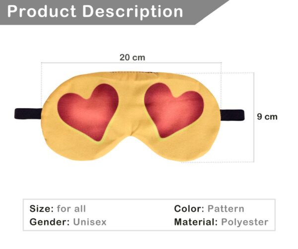 Love Emoji Slaapmasker - Afbeelding 2