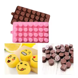 Een siliconen emoji ijsblokjesvorm met donkerbruine kleur en cilindervorm, ideaal voor feestjes! 🎉