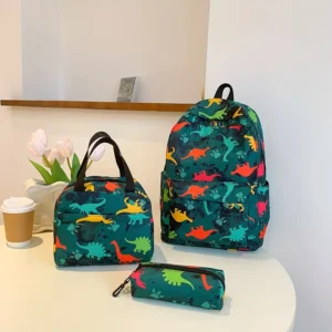 Met deze creatieve groene dinosaurus rugzak/ schoolpakket ben je de man van de school.