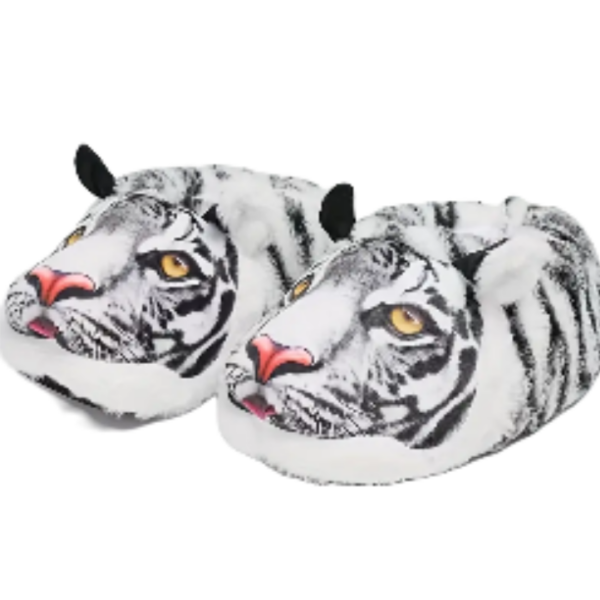 Witte Tijger Sloffen | Dieren Sloffen | Maat 34 t/m 40