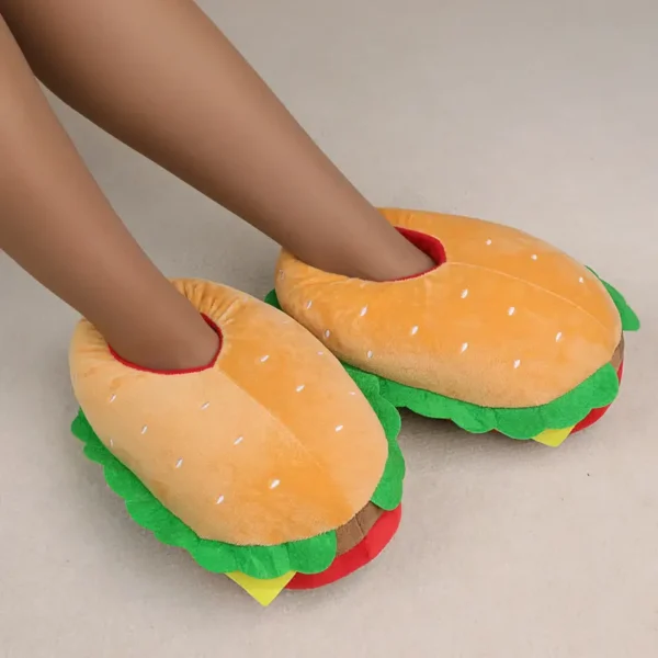 Grappige Hamburger Sloffen | Maat 32 t/m 38 - Afbeelding 4