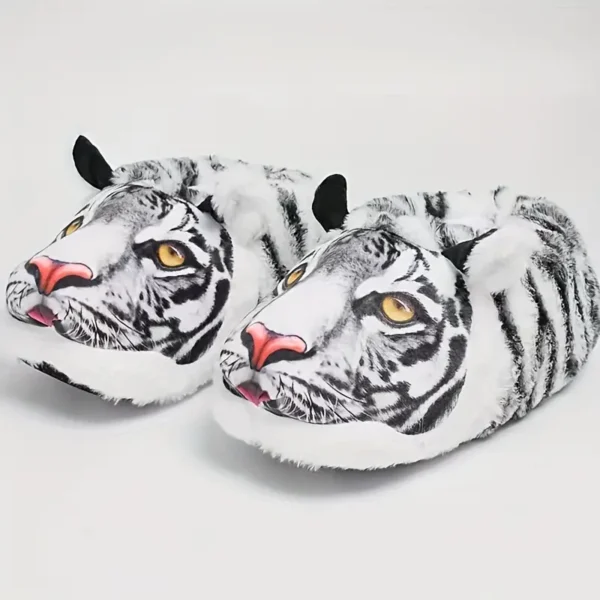 Witte Tijger Sloffen | Dieren Sloffen | Maat 34 t/m 40 - Afbeelding 2