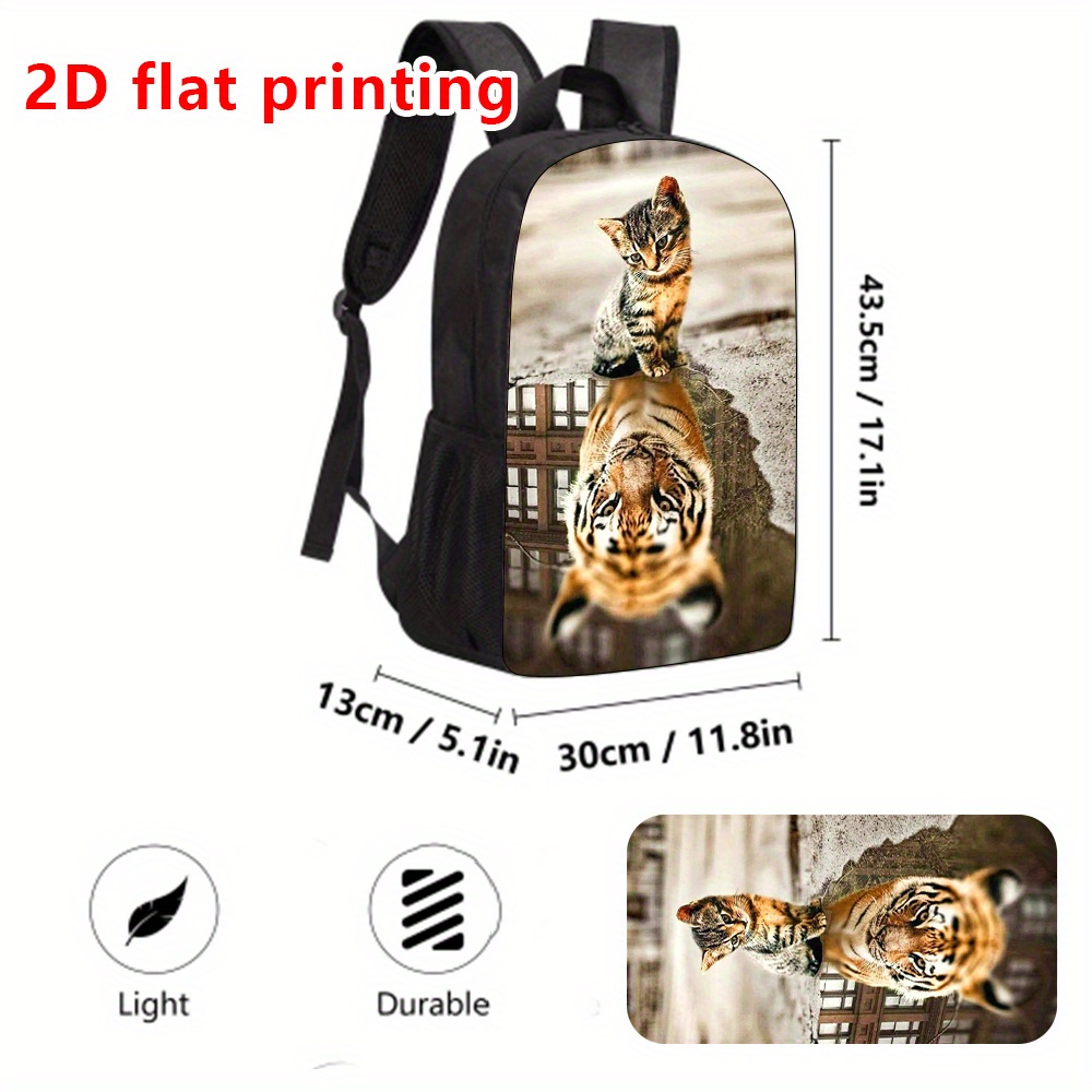 Tijger met Reflectie Rugzak | 20 Liter - Afbeelding 2